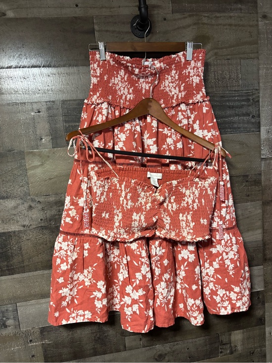 House of Harlow 1960 Dresses & Skirts - House of Harlow 1960 Rust Floral Tiered Maxi Skirt/ Top Set Medium